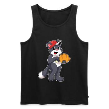 Gant de baseball Cat - Débardeur bio Premium Homme - noir - Devant - Michal (187cm)