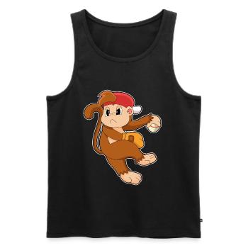 Gant de baseball Monkey - Débardeur bio Premium Homme - noir - Devant - Michal (187cm)