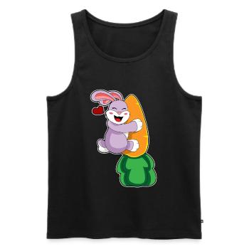 Bunny Carrot - Men's Premium Organic Tank Top - black - Front - AI Model Male 178 light (178cm)