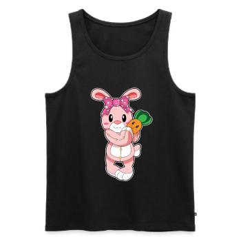 Bunny Carrot - Men's Premium Organic Tank Top - black - Front - AI Model Male 178 light (178cm)