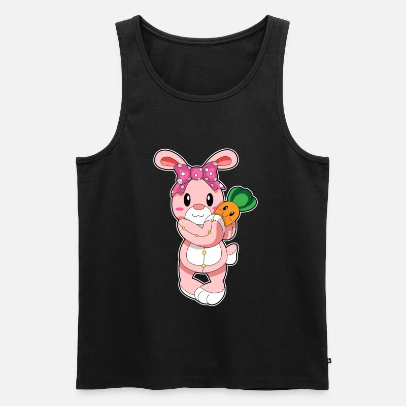 Hase als Spielzeug - Männer Premium Bio Tank Top - Schwarz