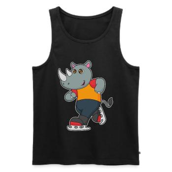 Nashorn Eislaufen Schlittschuhe - Men's Premium Organic Tank Top - black - Front - Michal (187cm)