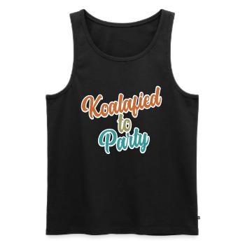 Koalafied to Party Qualified Pun Cute and Funny Ko - Men's Premium Organic Tank Top - black - Front - Michal (187cm)