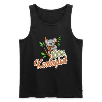 100% Koalafied - Qualified Animal Pun Cute and Fun - Men's Premium Organic Tank Top - black - Front - Michal (187cm)
