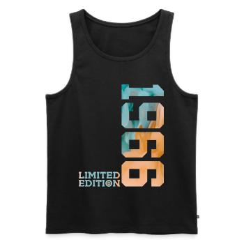 60TH BIRTHDAY LIMITED EDITION 1966 - Men's Premium Organic Tank Top - black - Front - Michal (187cm)