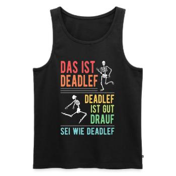 Skelett Halloween Kostüm für Männer Frauen - Männer Premium Bio Tank Top - Schwarz - Vorne - AI Model Male 178 light (178cm)