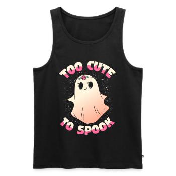 To Cute To Spook Kawaii Ghost Halloween Costume - Men's Premium Organic Tank Top - black - Front - Michal (187cm)