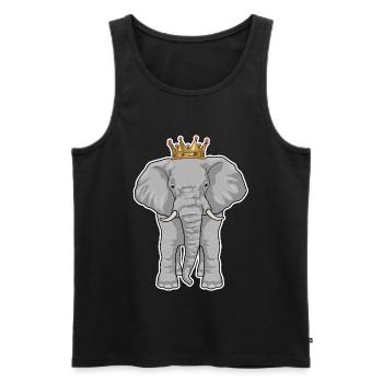 Elephant Crown - Men's Premium Organic Tank Top - black - Front - Michal (187cm)