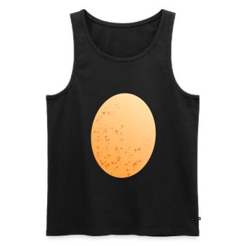 Oeuf oeuf poule - Débardeur bio Premium Homme - noir - Devant - AI Model Male 178 light (178cm)