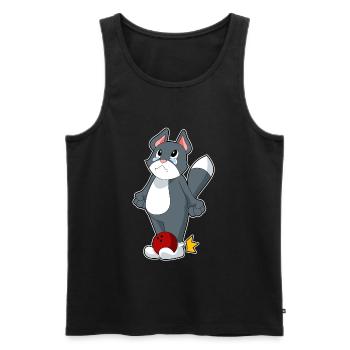 Cat Bowling Bowling Ball - Men's Premium Organic Tank Top - black - Front - Michal (187cm)