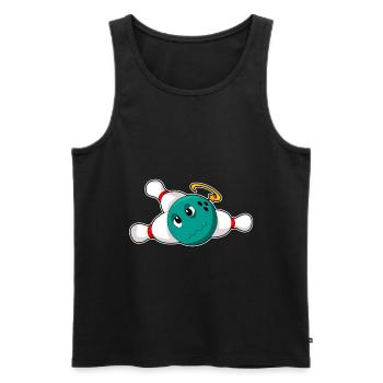 Bowling Bowling Ball Pin - Men's Premium Organic Tank Top - black - Front - Michal (187cm)