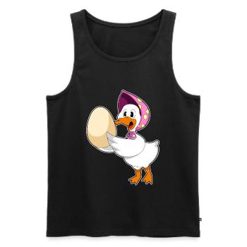 Ente Ei - Männer Premium Bio Tank Top - Schwarz - Vorne - Michal (187cm)