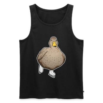 Patins à glace de canard - Débardeur bio Premium Homme - noir - Devant - Michal (187cm)