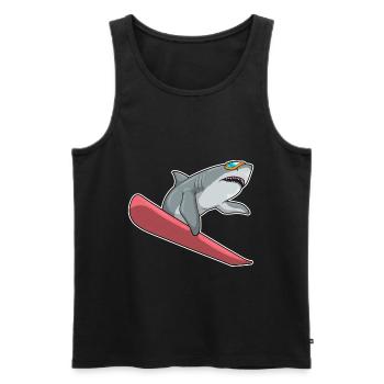 Snowboarder Requin Snowboard - Débardeur bio Premium Homme - noir - Devant - Michal (187cm)