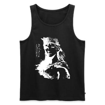 Fille fantôme Princesse Guerrière - Débardeur bio Premium Homme - noir - Devant - AI Model Male 178 light (178cm)