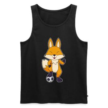 Fuchs Football Player Football - Men's Premium Organic Tank Top - black - Front - Michal (187cm)
