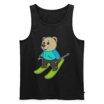 Bear Skier Skier Skier - Débardeur bio Premium Homme - noir - Devant - Michal (187cm)