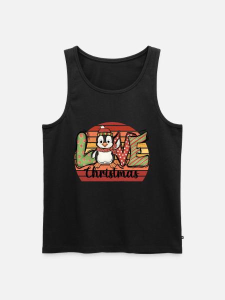 Christmas Penguin Penguin Christmas Gift - Men's Premium Organic Tank Top - black