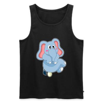 Oeuf d’éléphant - Débardeur bio Premium Homme - noir - Devant - Michal (187cm)