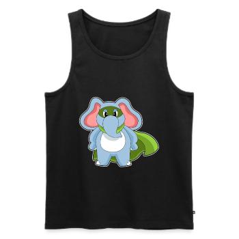 Elephant Superhero Cloak - Men's Premium Organic Tank Top - black - Front - AI Model Male 178 light (178cm)
