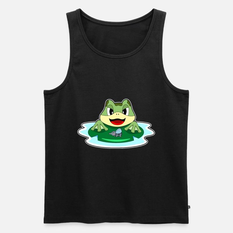 Frosch Fliege - Männer Premium Bio Tank Top - Schwarz