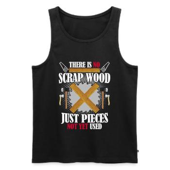 Lustiger Zimmermann Handwerker Spruch - Männer Premium Bio Tank Top - Schwarz - Vorne - AI Model Male 178 light (178cm)