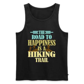 Trail Wandern Wanderer Spruch für Wanderer - Männer Premium Bio Tank Top - Schwarz - Vorne - Michal (187cm)