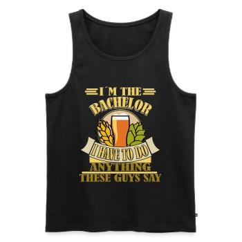 Junggesellen Bräutigam Bachelor Party - Männer Premium Bio Tank Top - Schwarz - Vorne - AI Model Male 178 light (178cm)