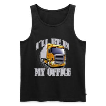 KLW LKW-Fahrer Lastkraftwagen Spruch - Männer Premium Bio Tank Top - Schwarz - Vorne - Michal (187cm)
