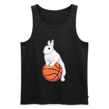 Rabbit Basketball Player Basketball - Men's Premium Organic Tank Top - black - Front - Michal (187cm)