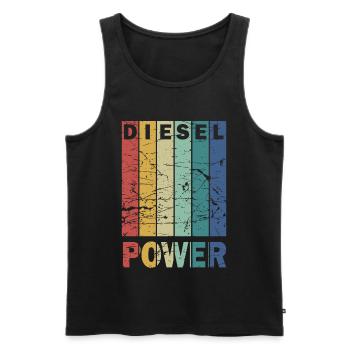 Diesel Power - Männer Premium Bio Tank Top - Schwarz - Vorne - AI Model Male 178 light (178cm)
