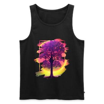 Arbre - Débardeur bio Premium Homme - noir - Devant - AI Model Male 178 light (178cm)