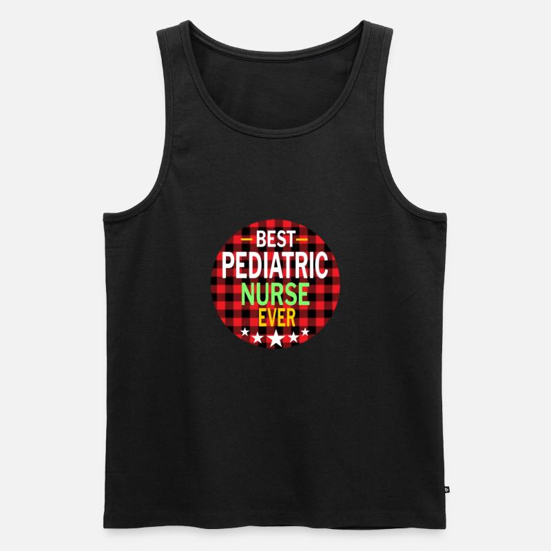 Kinderkrankenschwester - Beste Kinderkrankenschwester aller Zeiten - Männer Premium Bio Tank Top - Schwarz