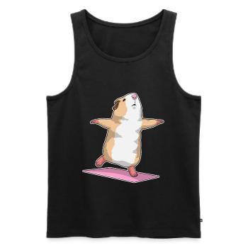 Méditation de Yoga Meerschweich - Débardeur bio Premium Homme - noir - Devant - Michal (187cm)