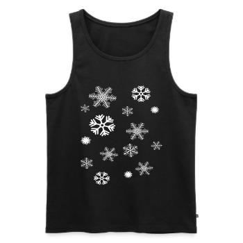 Flocons - Débardeur bio Premium Homme - noir - Devant - Michal (187cm)