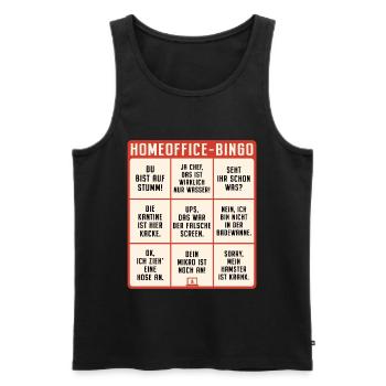 Homeoffice Bingo Büro Heimarbeit Home Office - Männer Premium Bio Tank Top - Schwarz - Vorne - AI Model Male 178 light (178cm)
