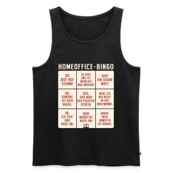 Homeoffice Bingo Büro Heimarbeit Home Office - Männer Premium Bio Tank Top - Schwarz - Vorne - AI Model Male 178 light (178cm)