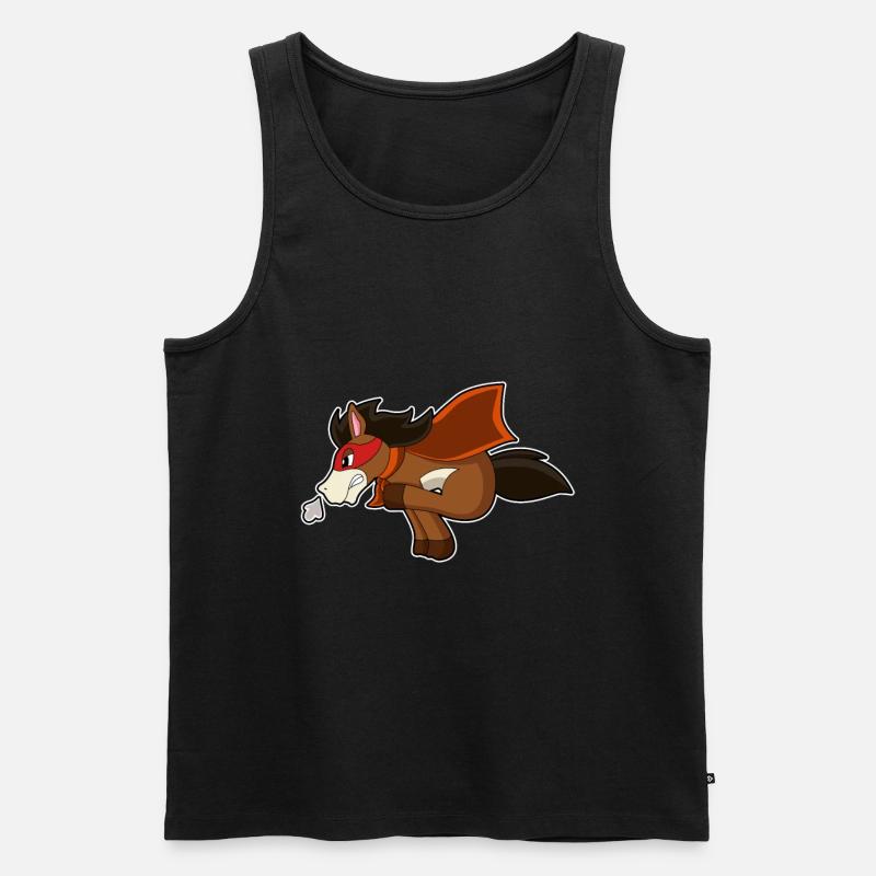 Pferd Held - Männer Premium Bio Tank Top - Schwarz