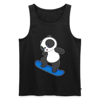 Panda Snowboarder Snowboard - Débardeur bio Premium Homme - noir - Devant - Michal (187cm)