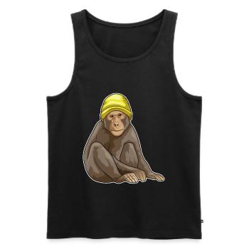 Monkey Winter Hat - Men's Premium Organic Tank Top - black - Front - Michal (187cm)