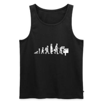 Vom Kind zum Billardspieler - Männer Premium Bio Tank Top - Schwarz - Vorne - AI Model Male 178 light (178cm)