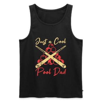 Billard Papa - Männer Premium Bio Tank Top - Schwarz - Vorne - AI Model Male 178 light (178cm)