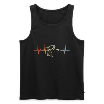 Billiard heartbeat - Men's Premium Organic Tank Top - black - Front - Michal (187cm)