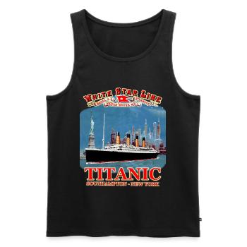 TITANIC creation Louis RUNEMBERG © Adagp - Men's Premium Organic Tank Top - black - Front - Michal (187cm)
