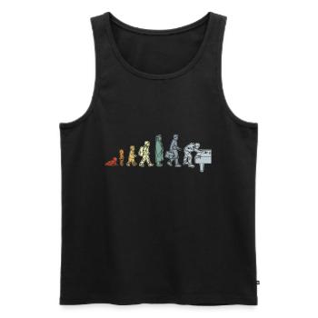 Pool Evolution - Männer Premium Bio Tank Top - Schwarz - Vorne - AI Model Male 178 light (178cm)