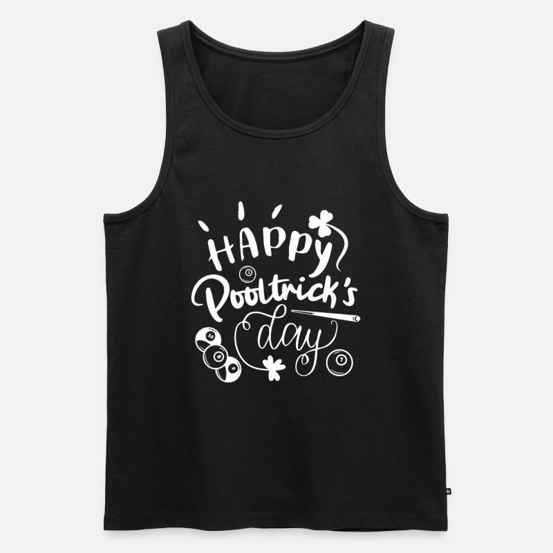 Poolbillard St. Patrick's Day - Männer Premium Bio Tank Top - Schwarz