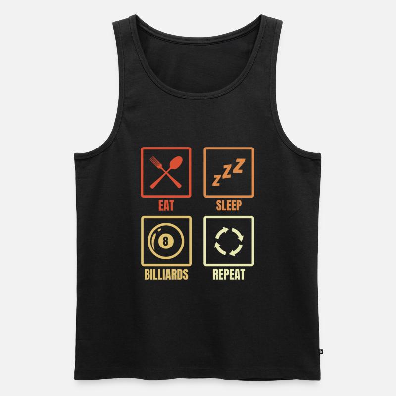 Billardspieler Routine - Männer Premium Bio Tank Top - Schwarz