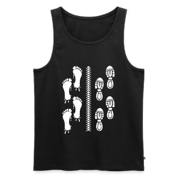 Design de triathlon amusant - Débardeur bio Premium Homme - noir - Devant - Michal (187cm)