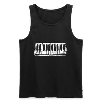 Clavier de piano - Débardeur bio Premium Homme - noir - Devant - Michal (187cm)