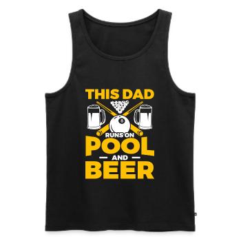 Billard Papa - Männer Premium Bio Tank Top - Schwarz - Vorne - AI Model Male 178 light (178cm)